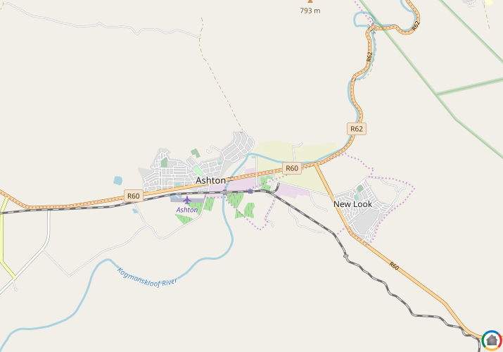 Map location of Ashton